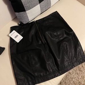 Free People Vegan Leather Skirt